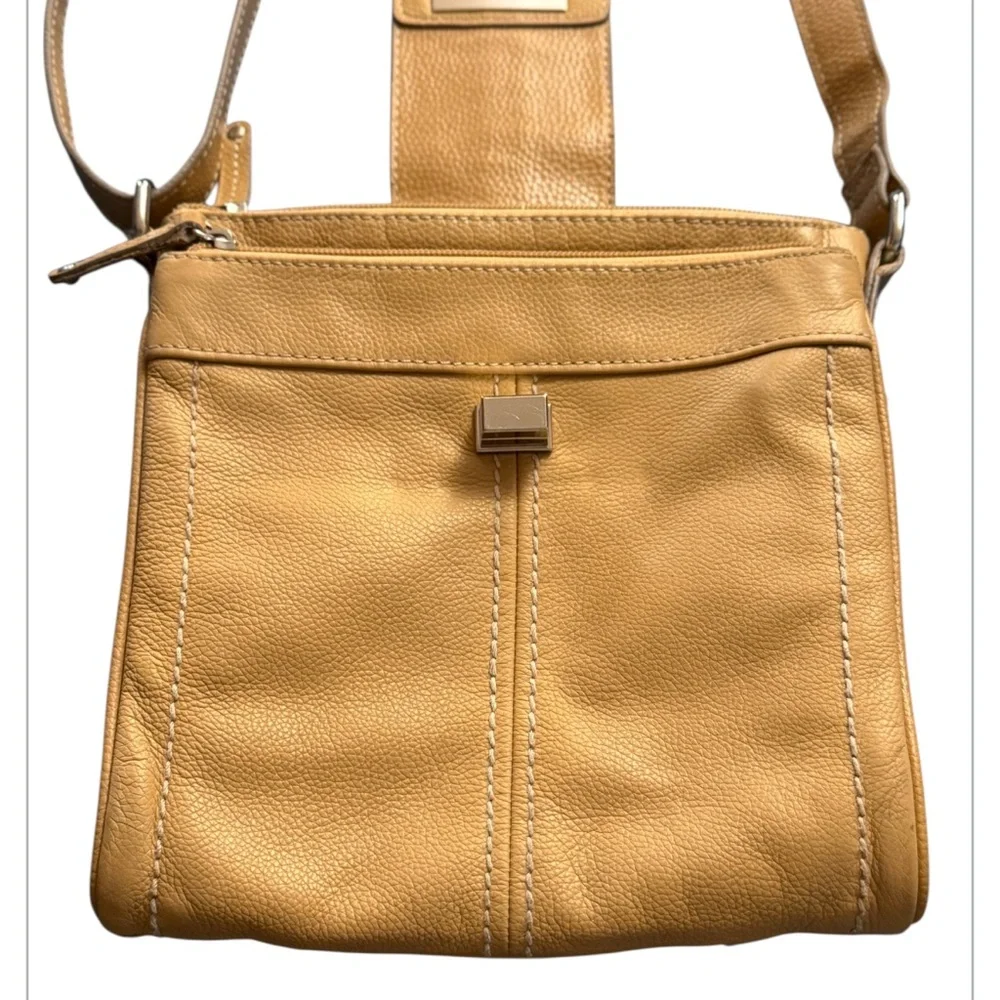 Tan Tignanello Pebbled Leather‎ Shoulder Bag